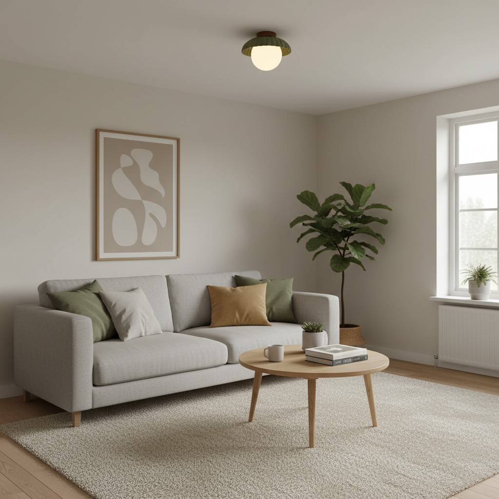 Alien Ceiling Light in neutral living room