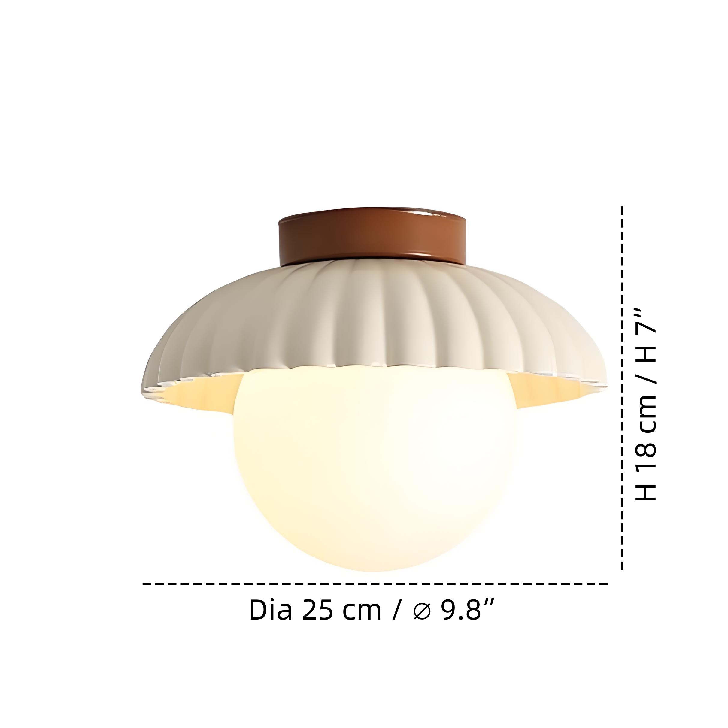Dia 25 cm x H 18 cm / ∅ 9.8″ x H 7″