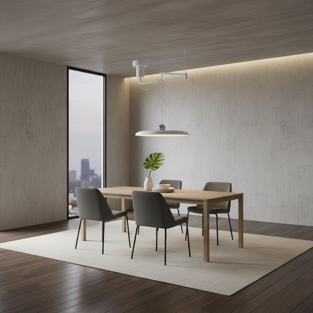 Pendant light in a modern dining room
