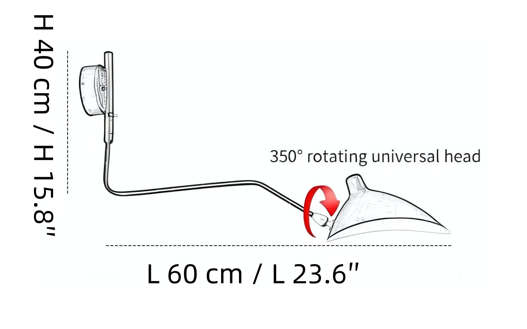Small size wall lamp dimension