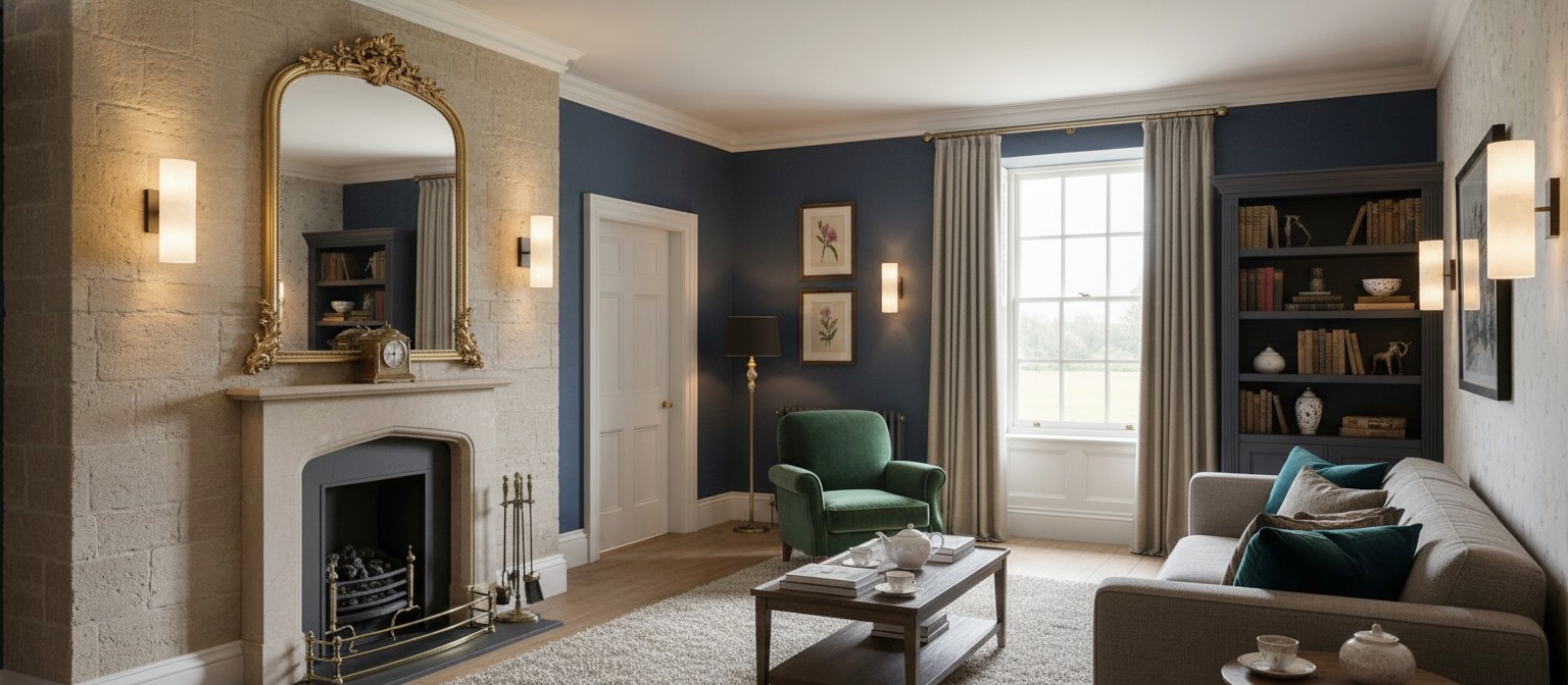 Wolvina Alabaster Wall Sconce in an elegant room