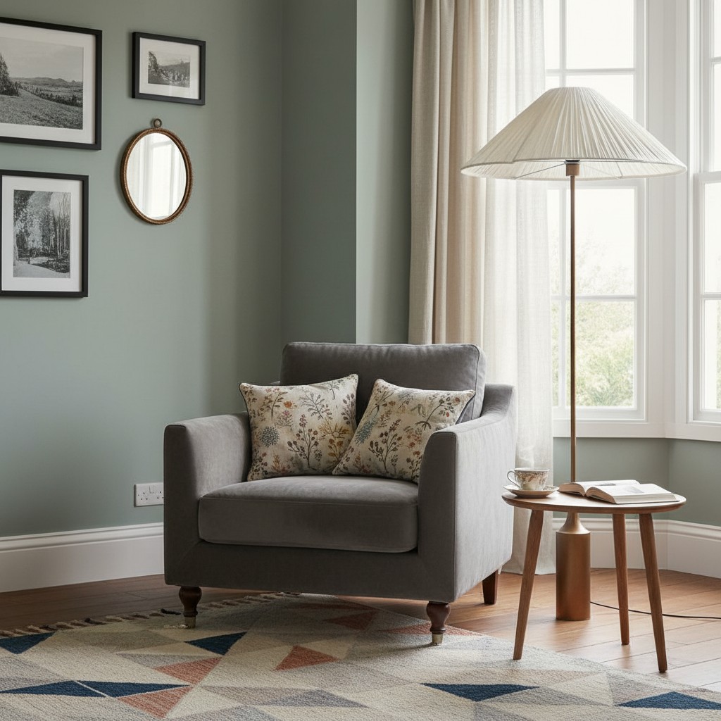 Lindi Linen Floor Lamp scene display 3