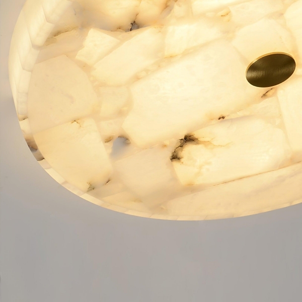 Alabaster ceiling light underside detail