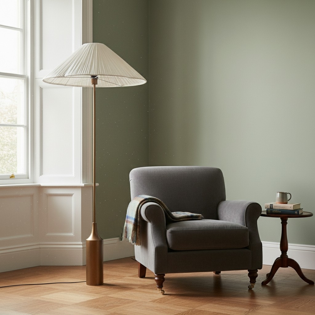 Lindi Linen Floor Lamp scene display 7