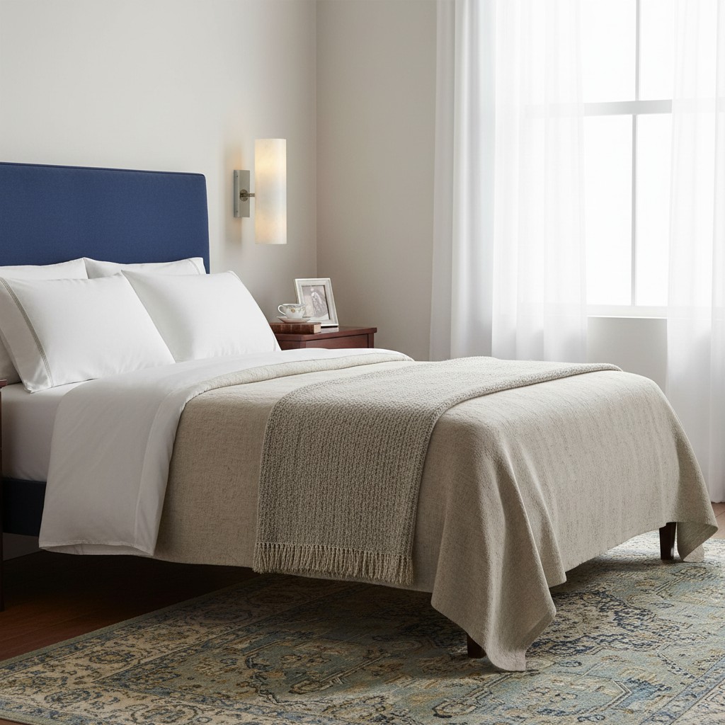 Bedroom with Wolvina wall sconce