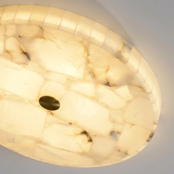 Alabaster ceiling light close-up detail