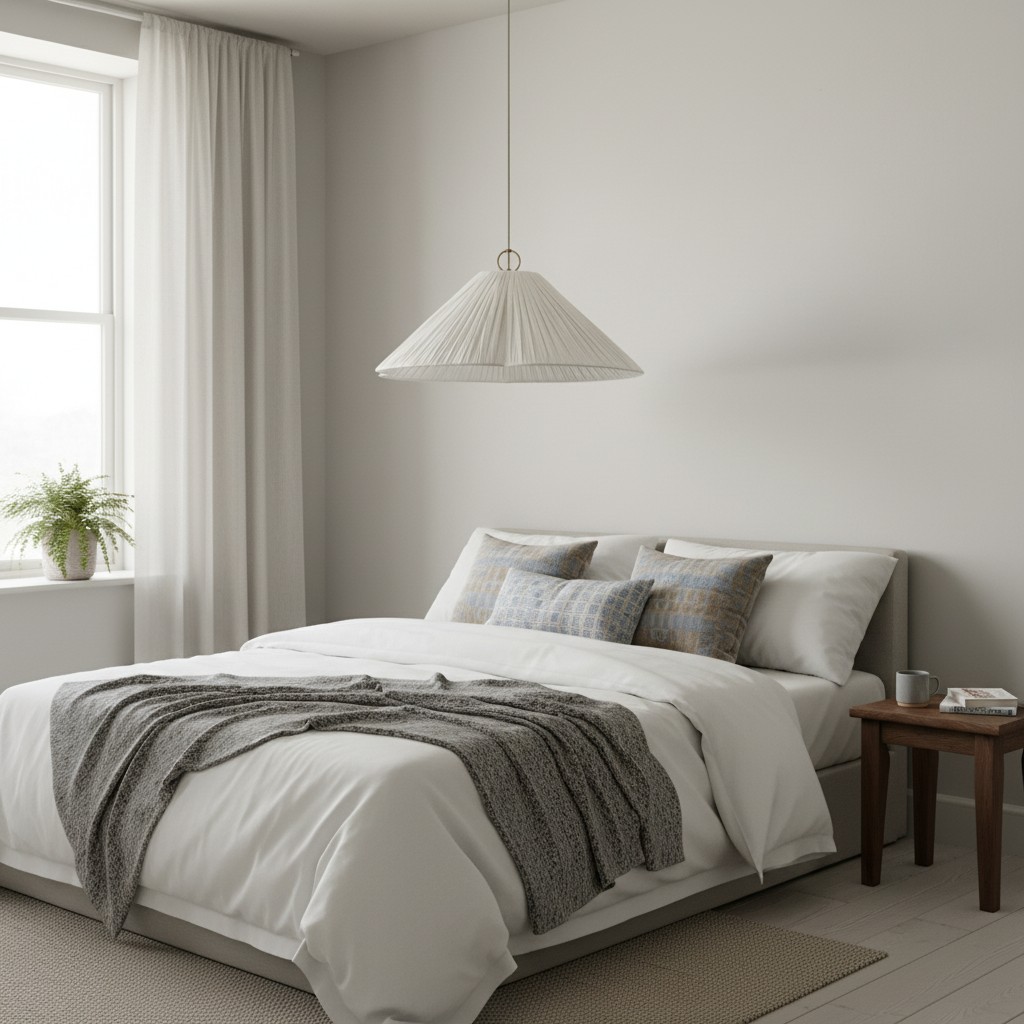 Lindi pendant light in a bedroom
