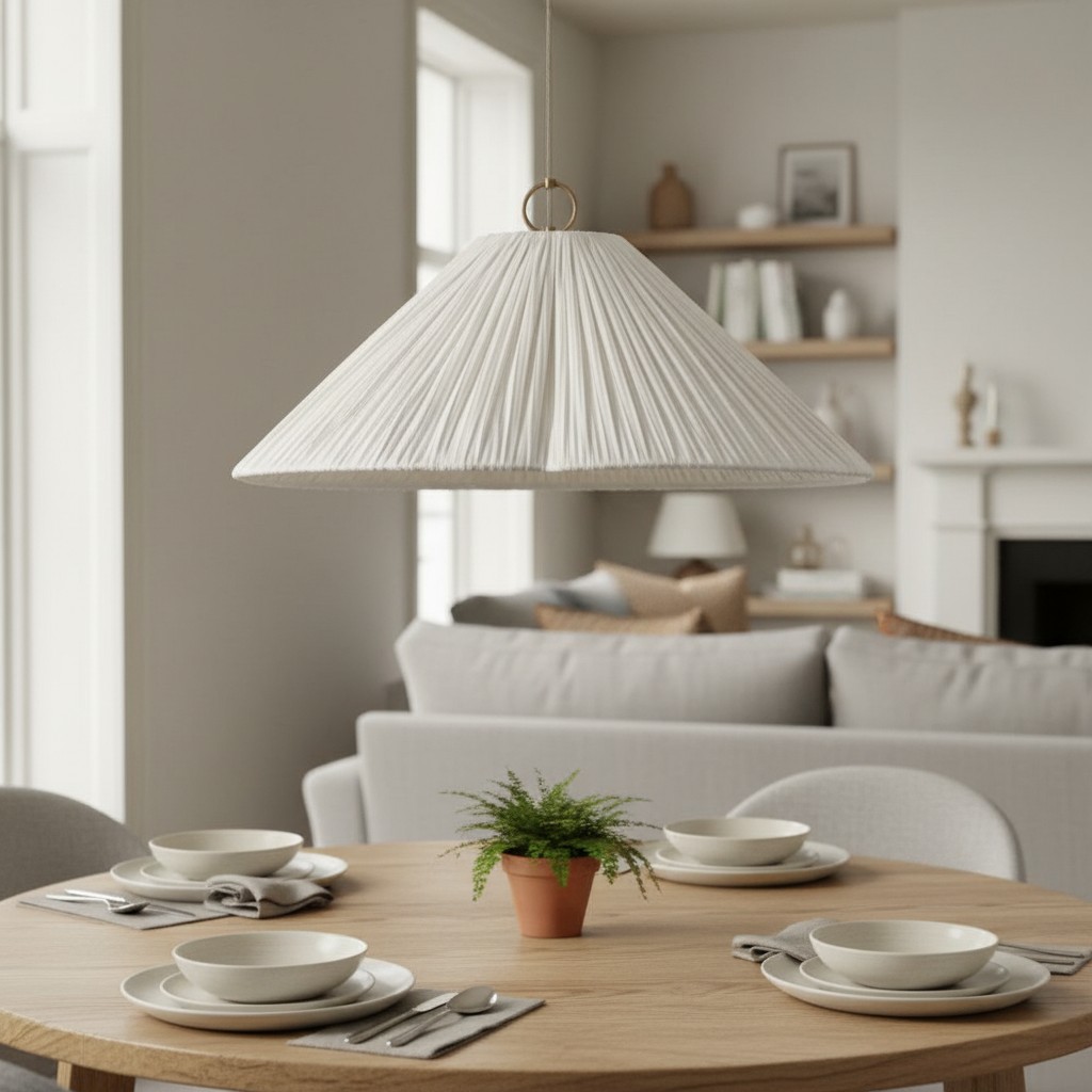 Lindi pendant light above a dining table