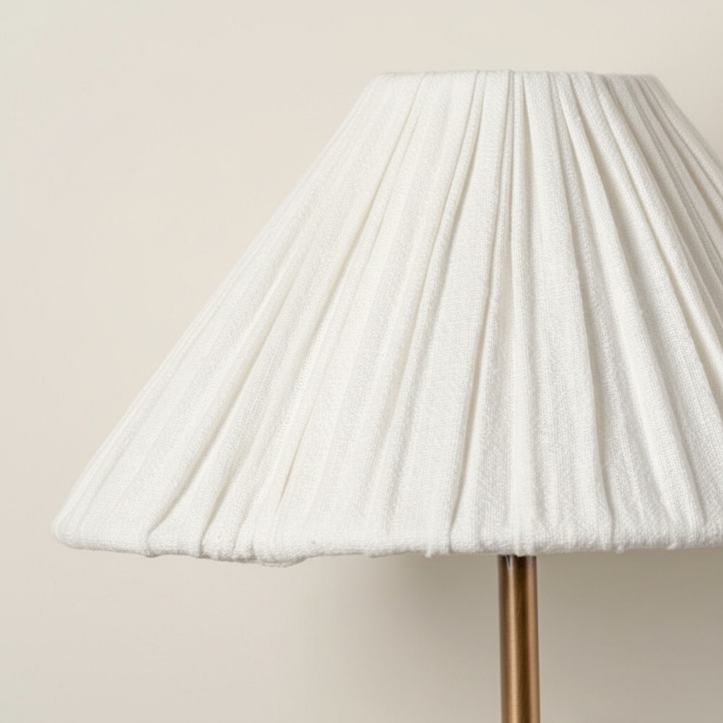 Pleated linen shade detail