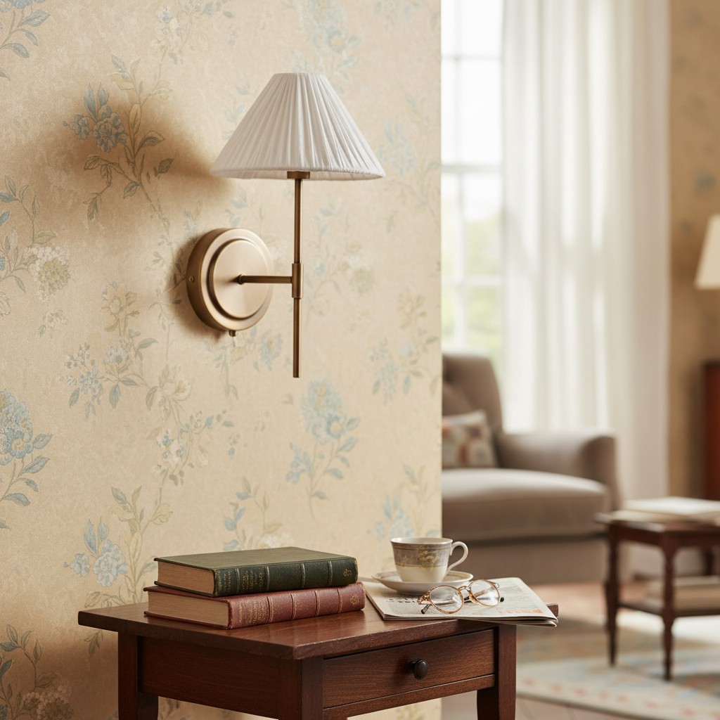 Lindi wall light above side table