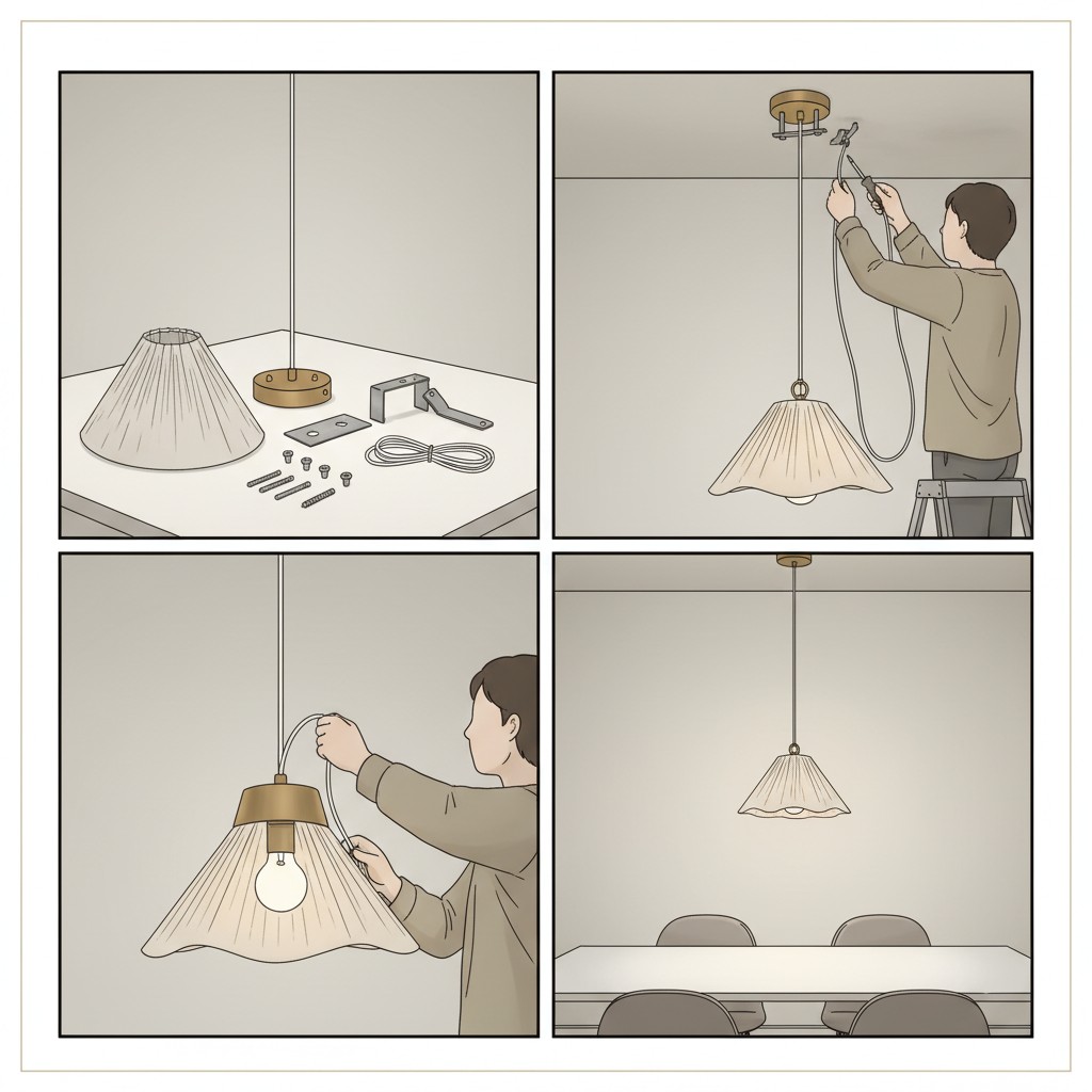 Lindi pendant light installation steps