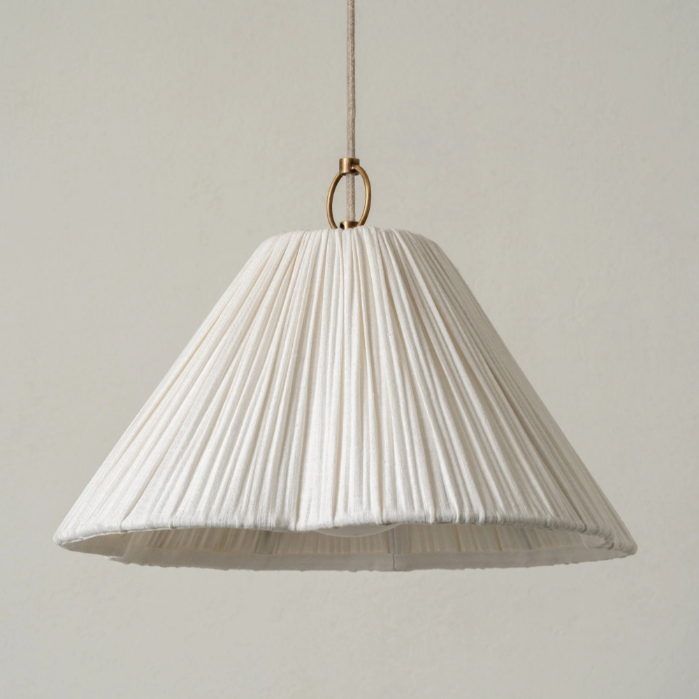 High-quality linen shade detail