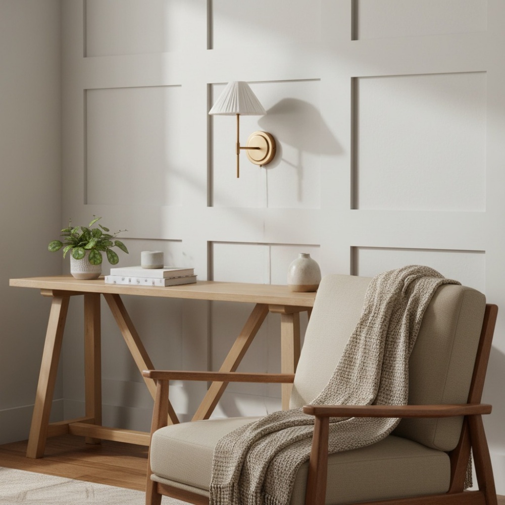 Lindi wall light over writing table