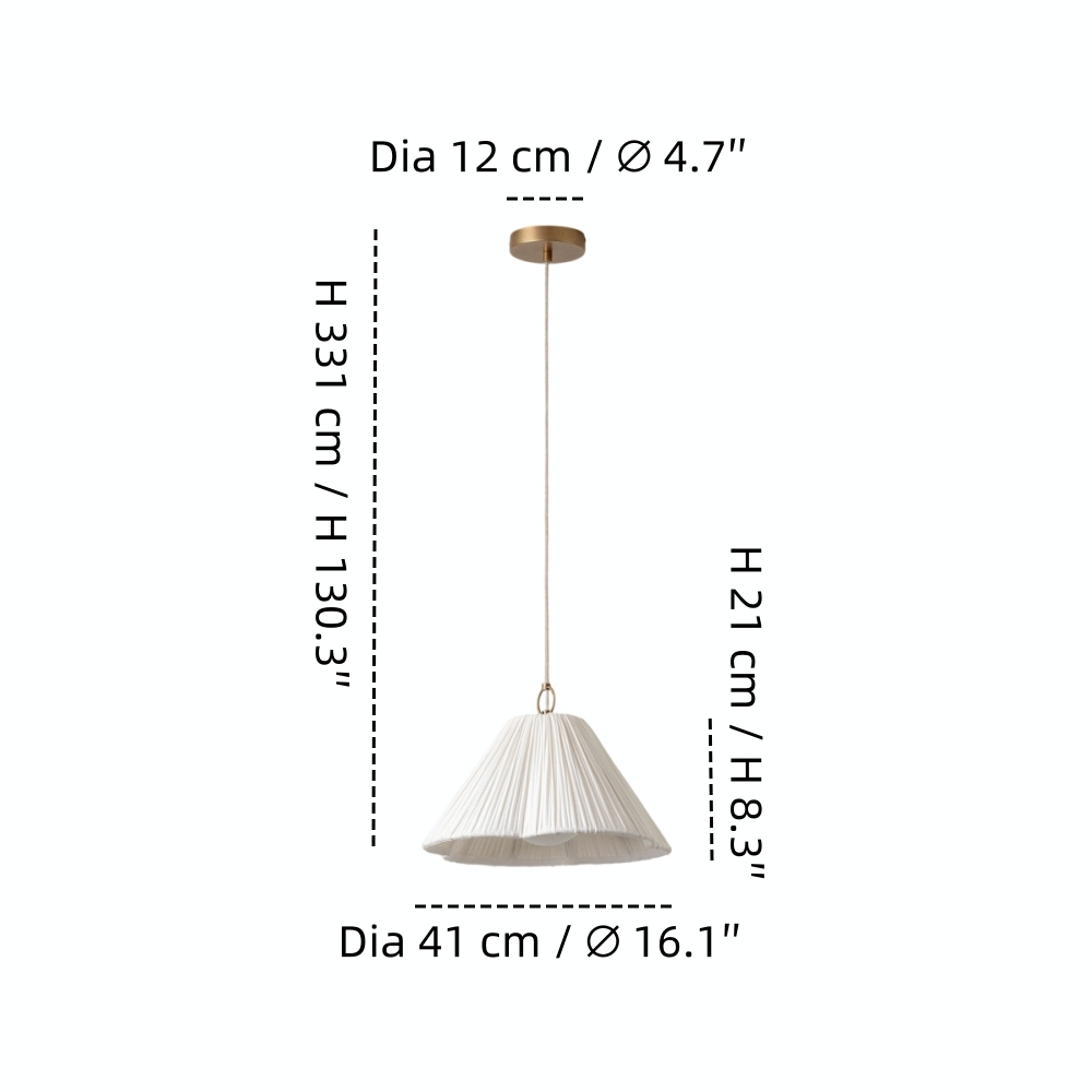 Lindi pendant light dimensions