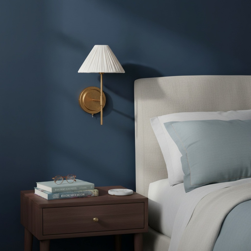 Lindi wall light beside bed