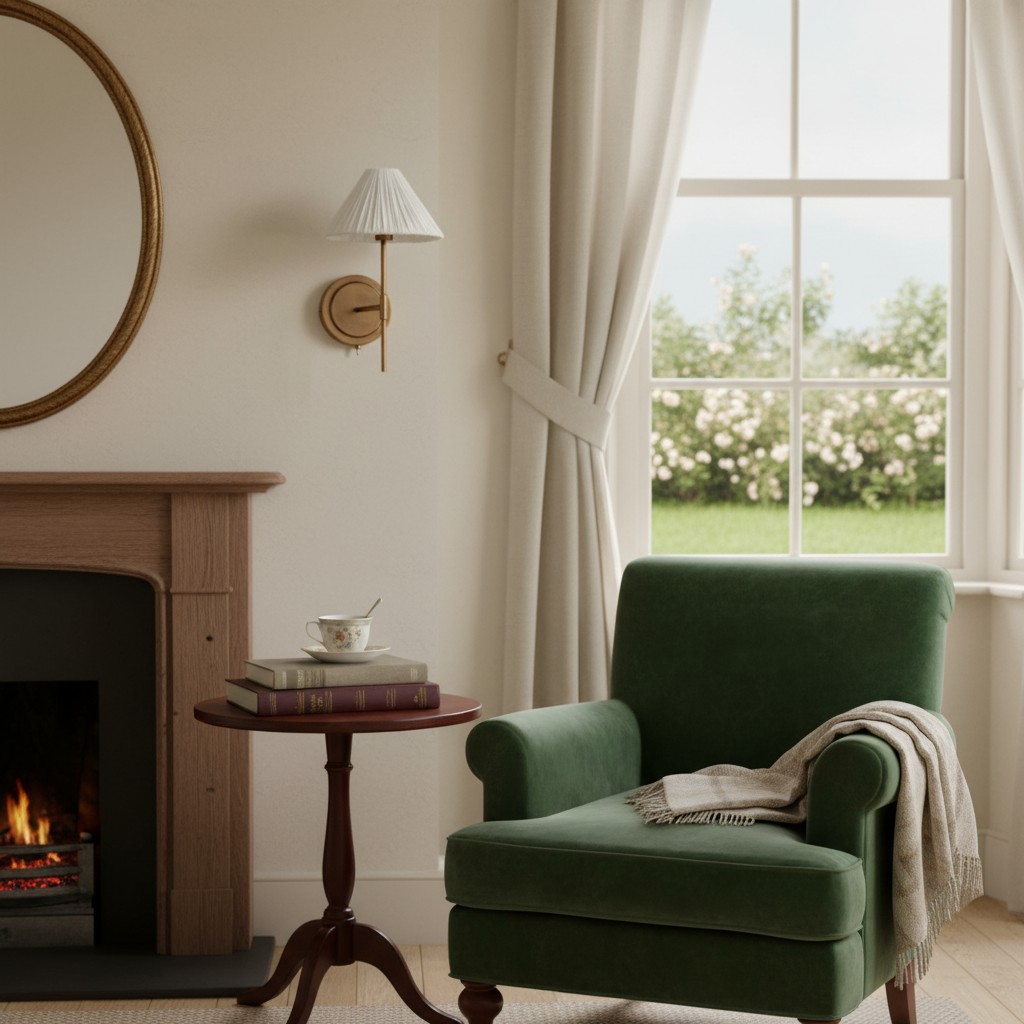 Lindi wall light by fireplace