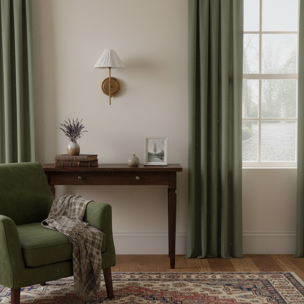 Lindi wall light in green living room