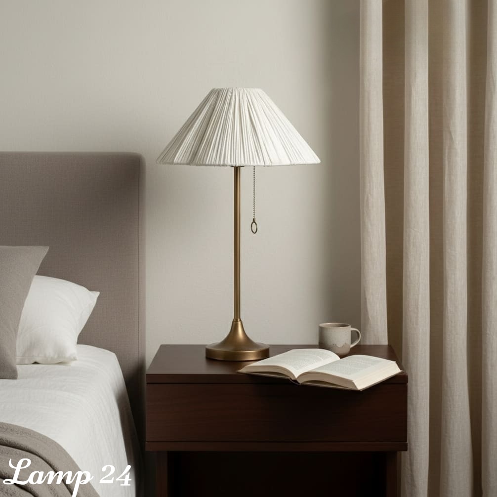 Lindi lamp on a bedside table