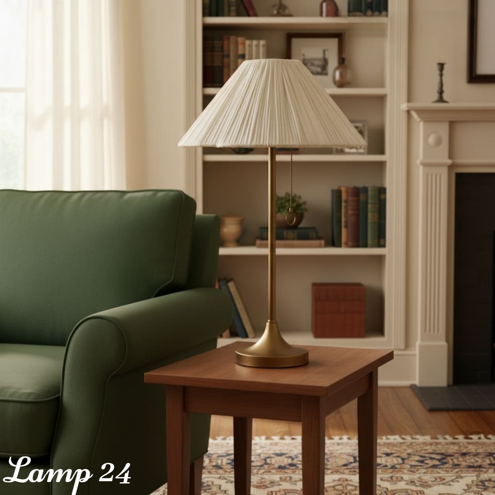 Lindi lamp beside a sofa