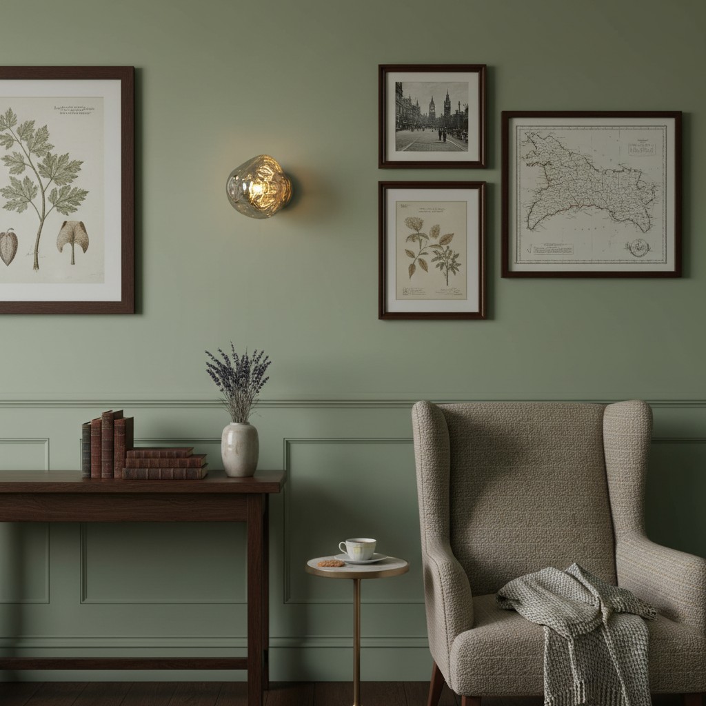 Wall lamp in seating room scene