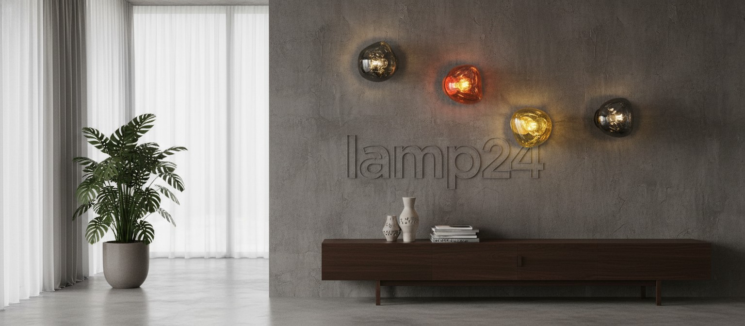 Modern acrylic wall lamp shown in a room scene
