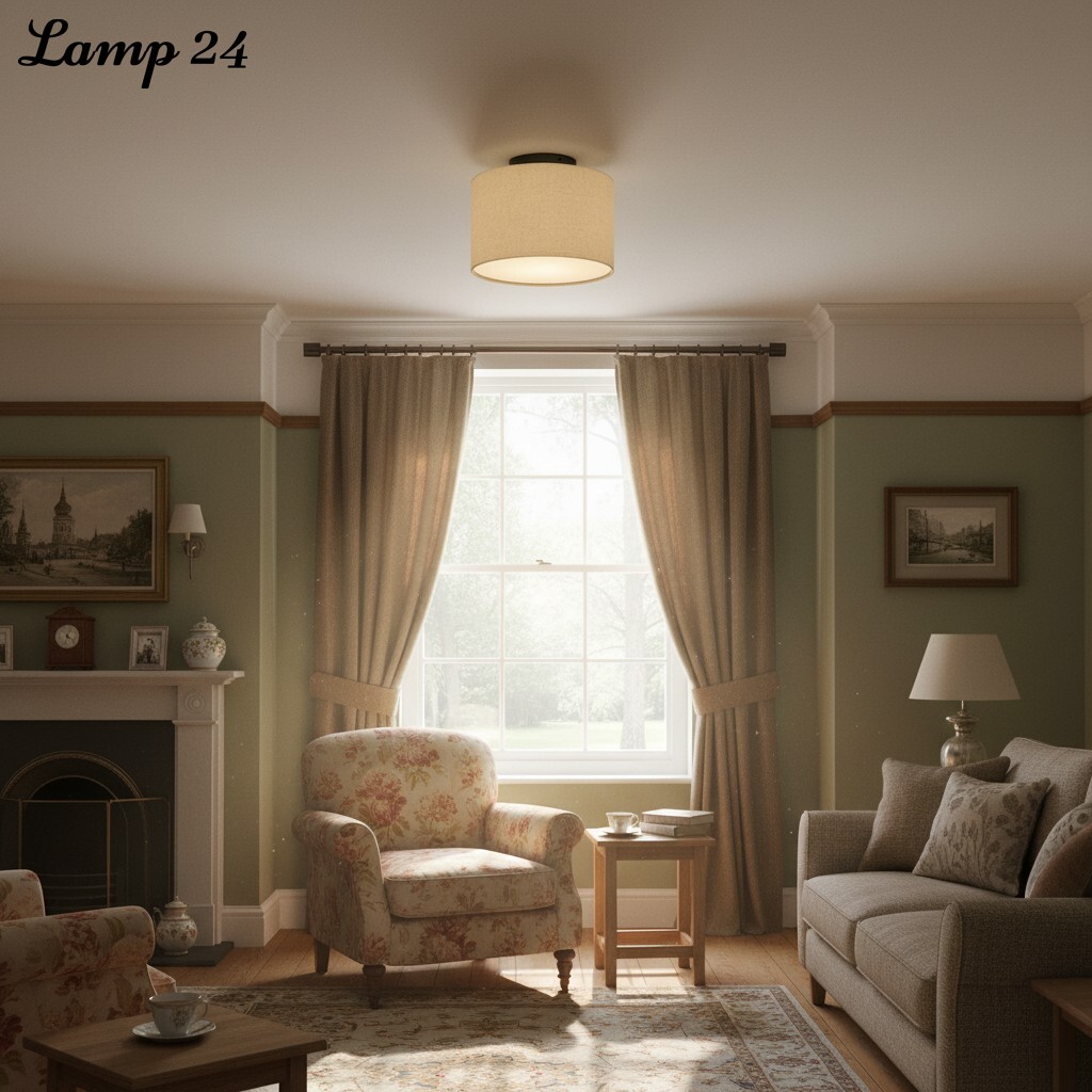 Jelvane ceiling light warm room scene