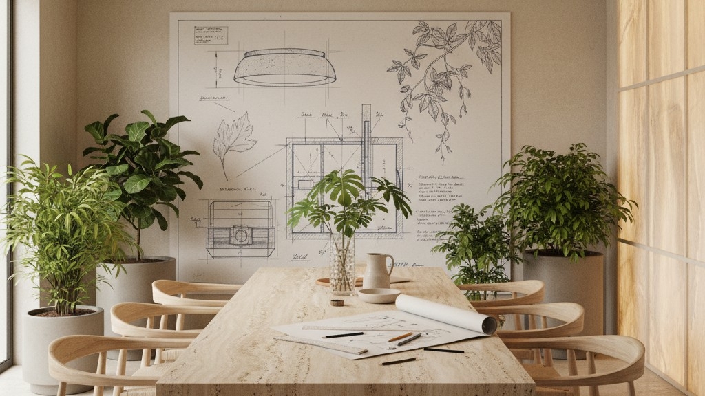 Design inspiration for travertine ceiling light
