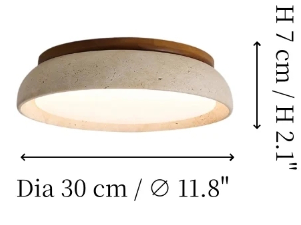 Small size travertine ceiling light dimensions
