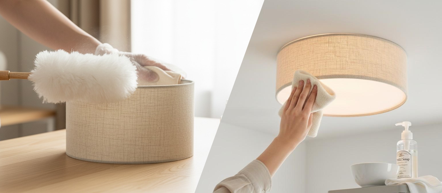 Cleaning tips for Dumora linen drum shade