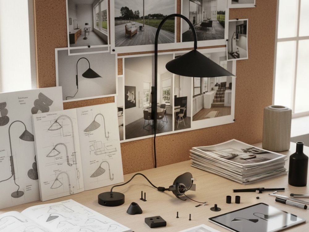 Design Concept for Aurem Plug In Wall Lamp