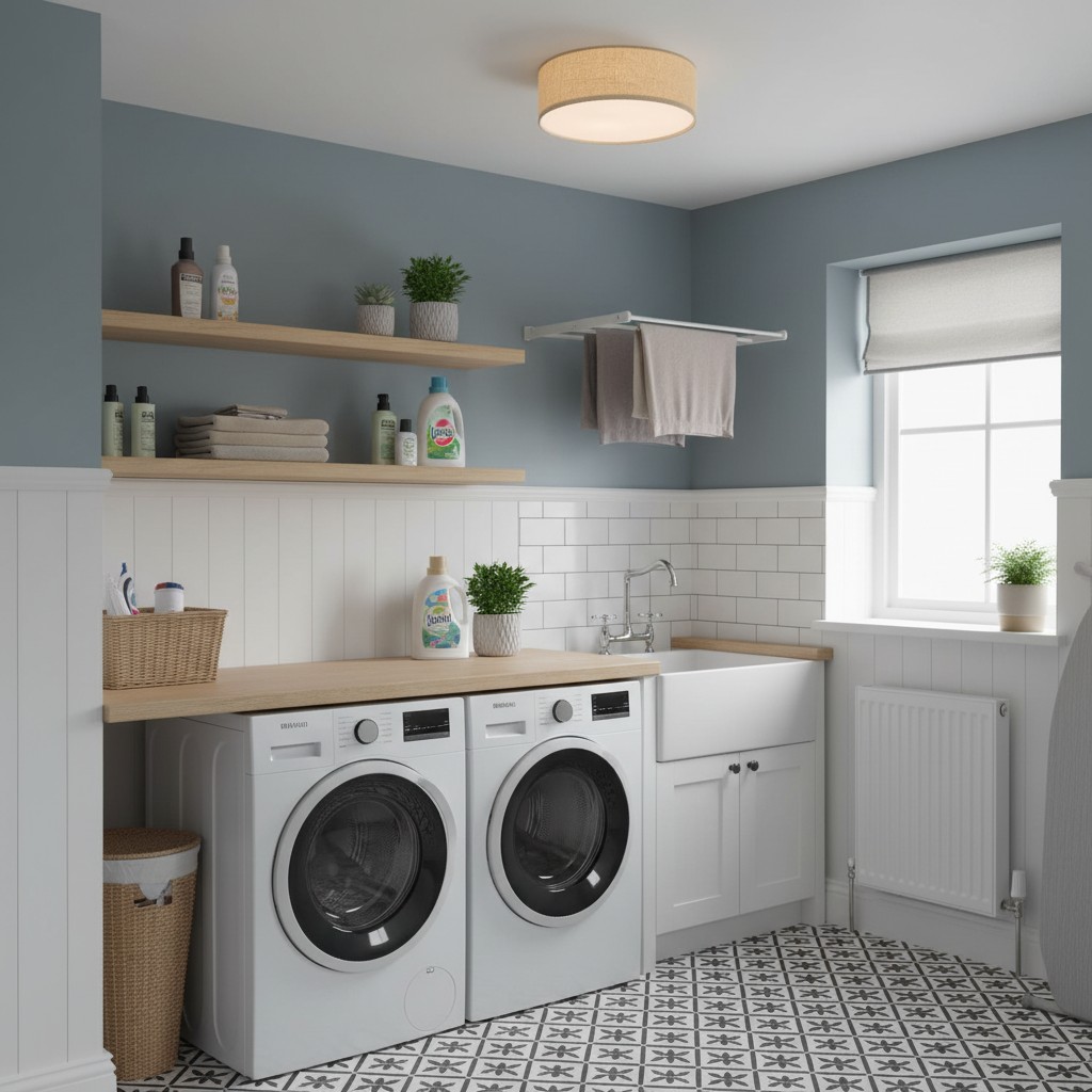 Large size Dumora light in laundry room