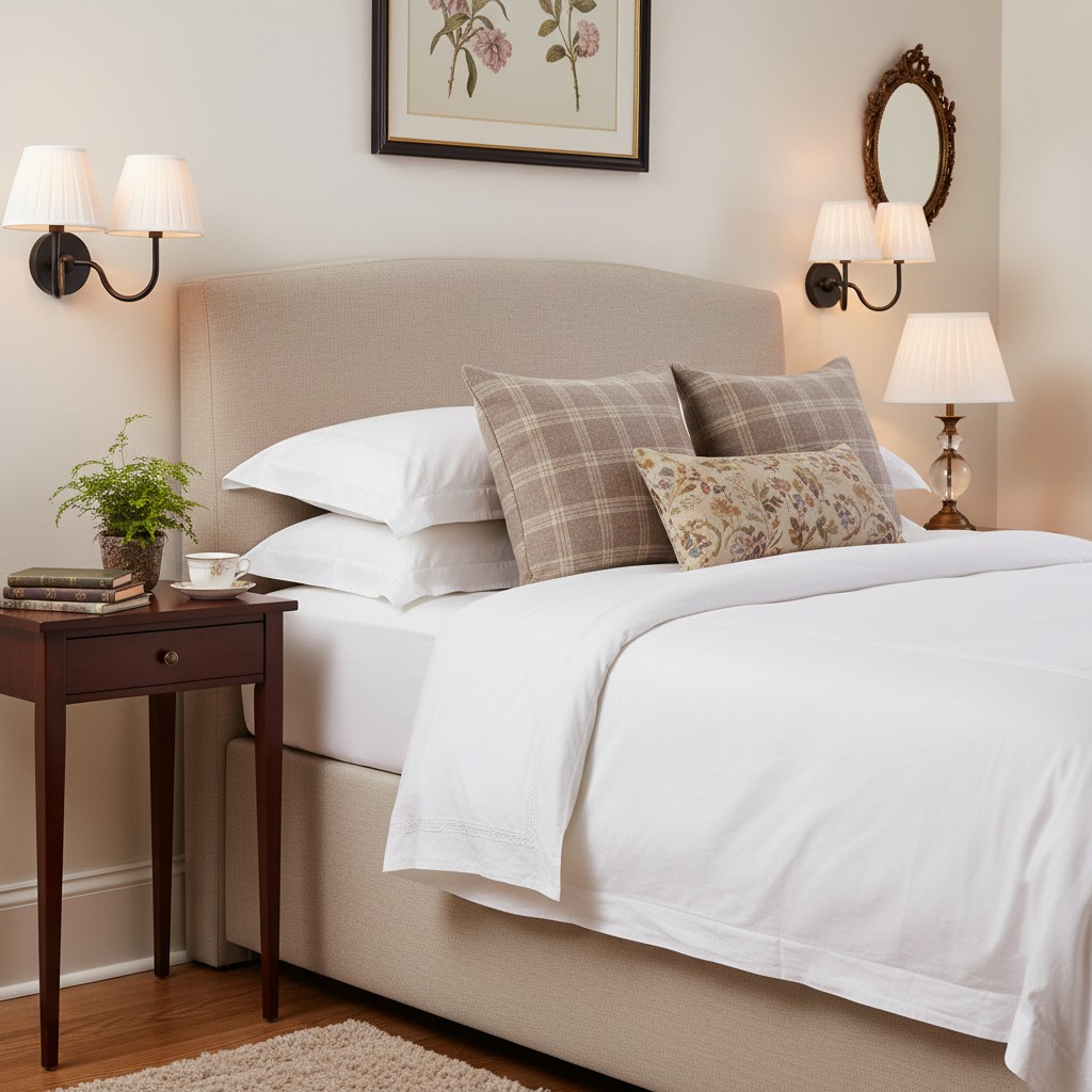 Set of 2 wall lamps bedroom scene