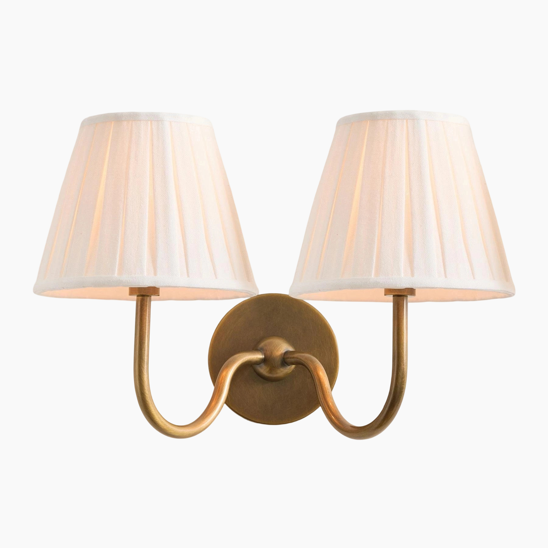Pleated shade blue finish