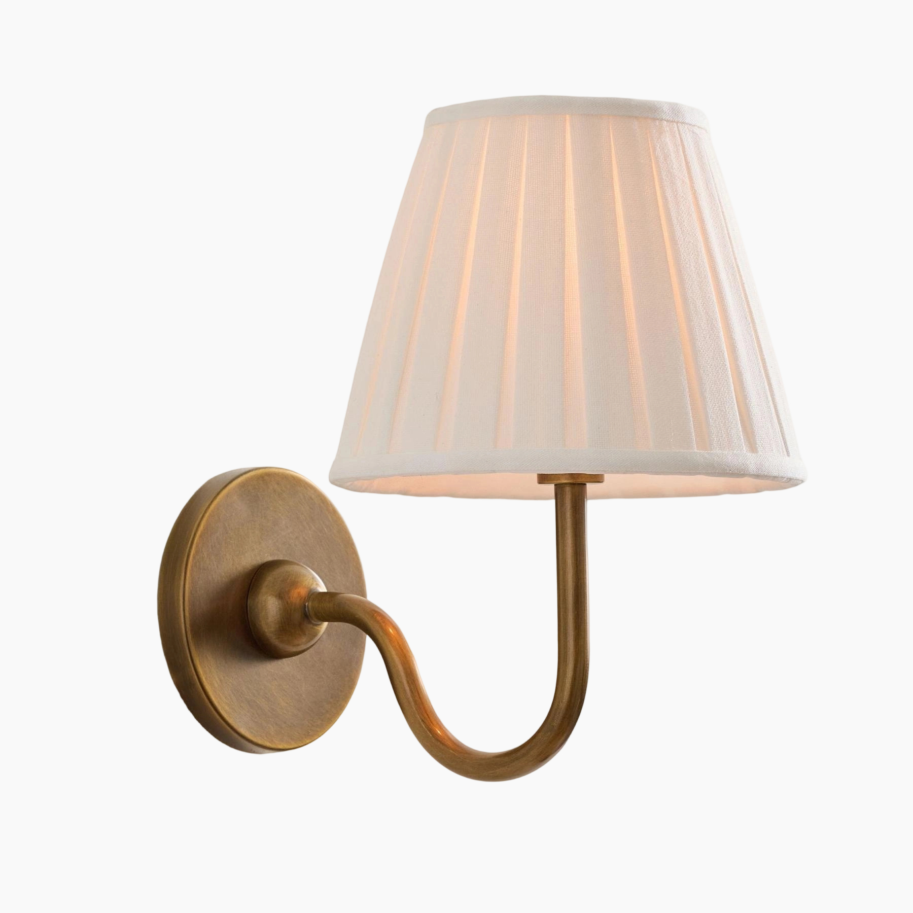 Pleated shade wall lamp combination