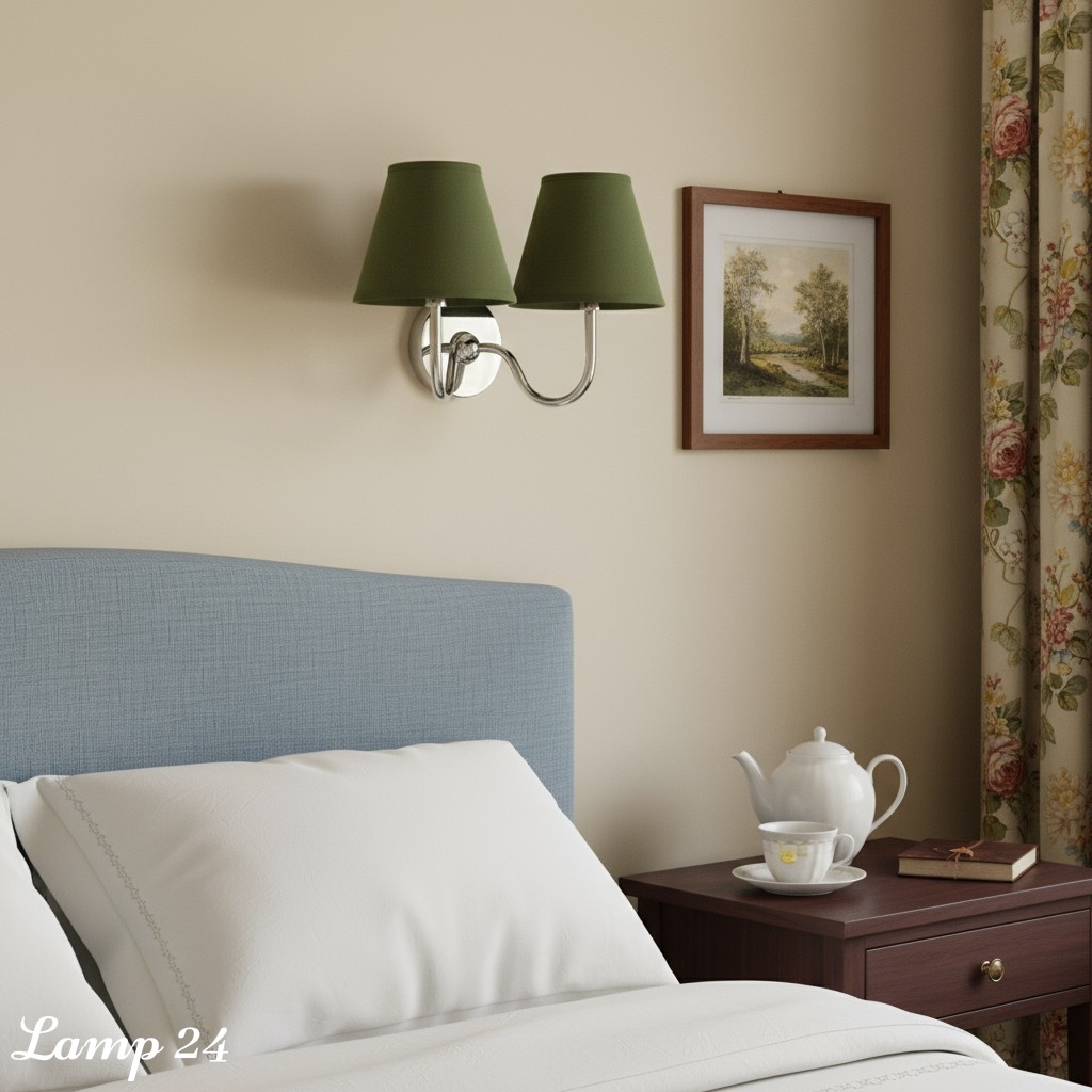 Green shade bedroom display