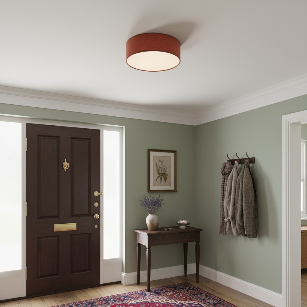 Dumora linen ceiling light room scene