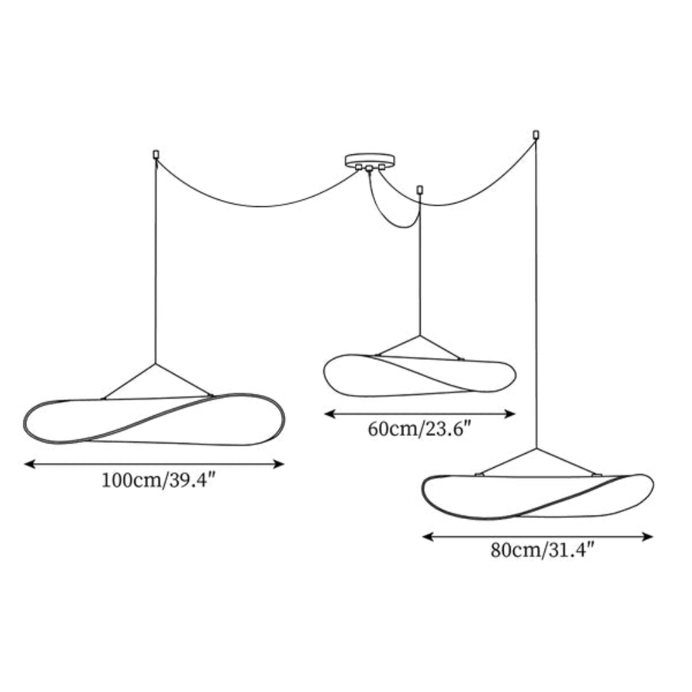 Product size diagram 3 heads