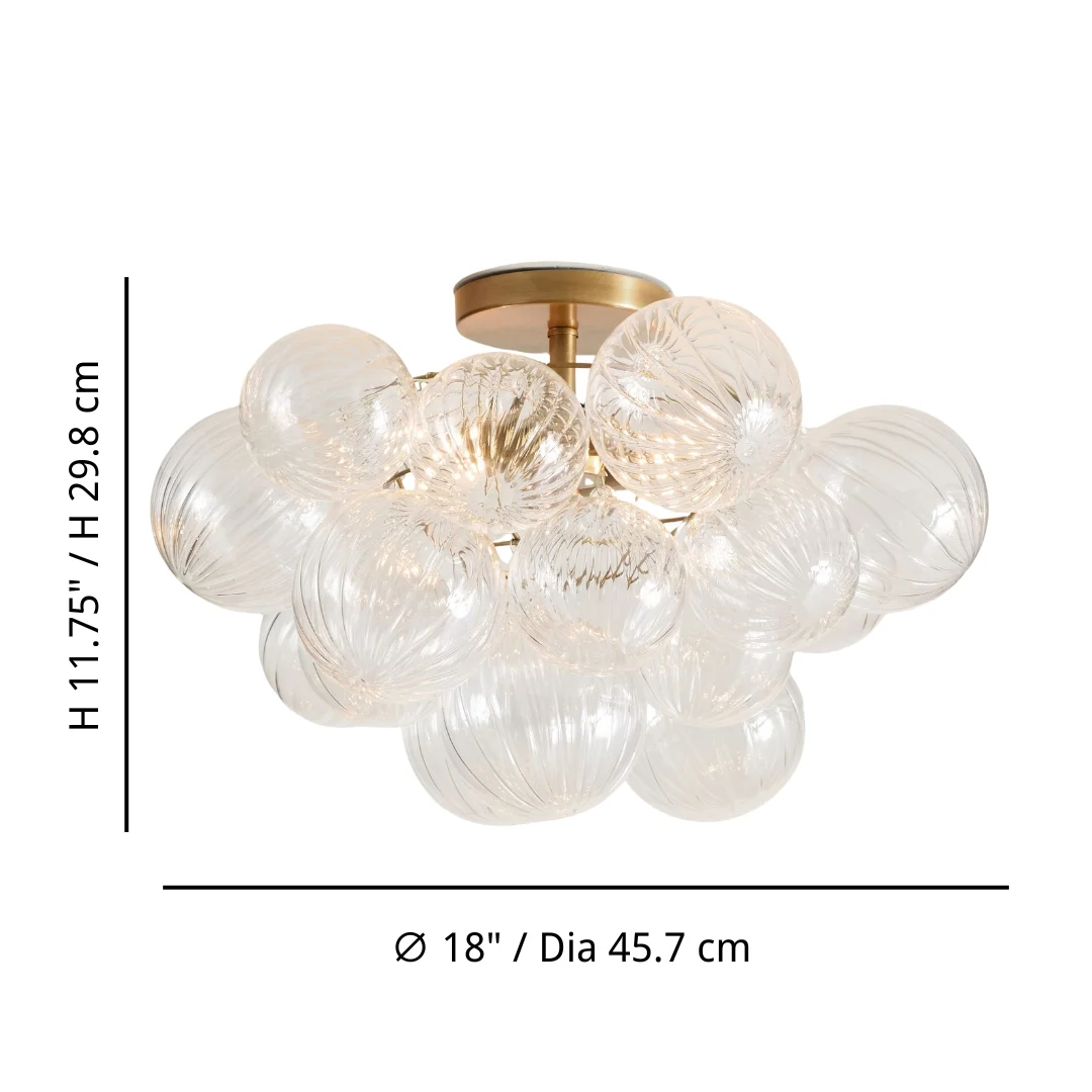 Size diagram B for Bravira ceiling light