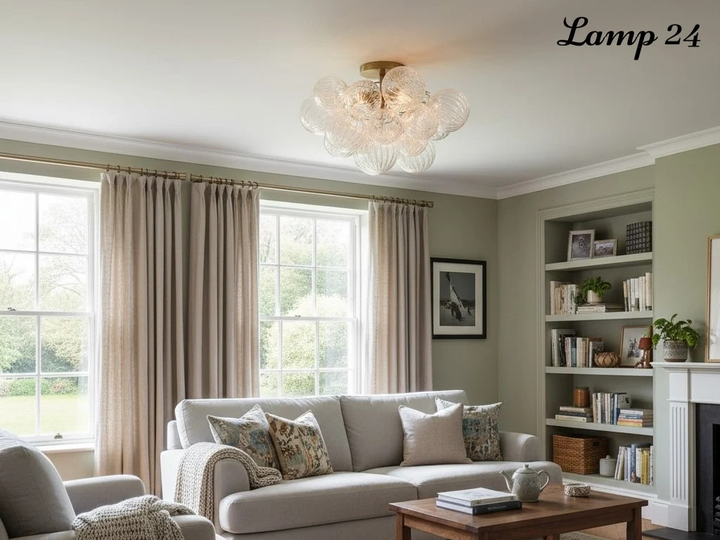 Bravira ceiling light in living room scene