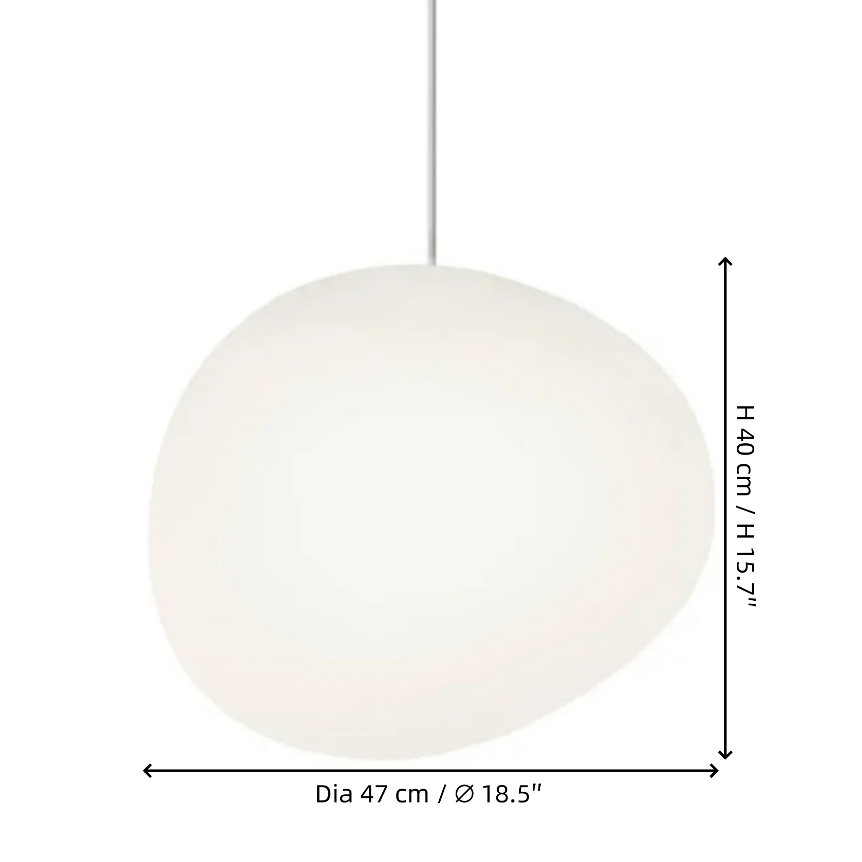 Size D Dia 47 cm &times; H 40 cm
