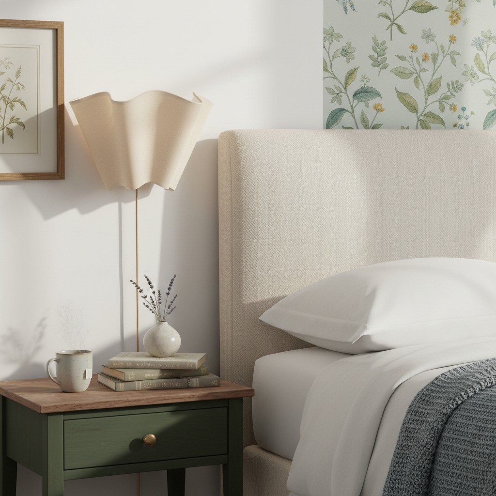 Oslan sconce in a bedroom scene