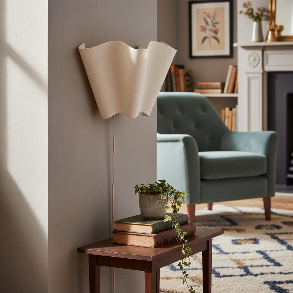 Oslan linen wall light in bedroom