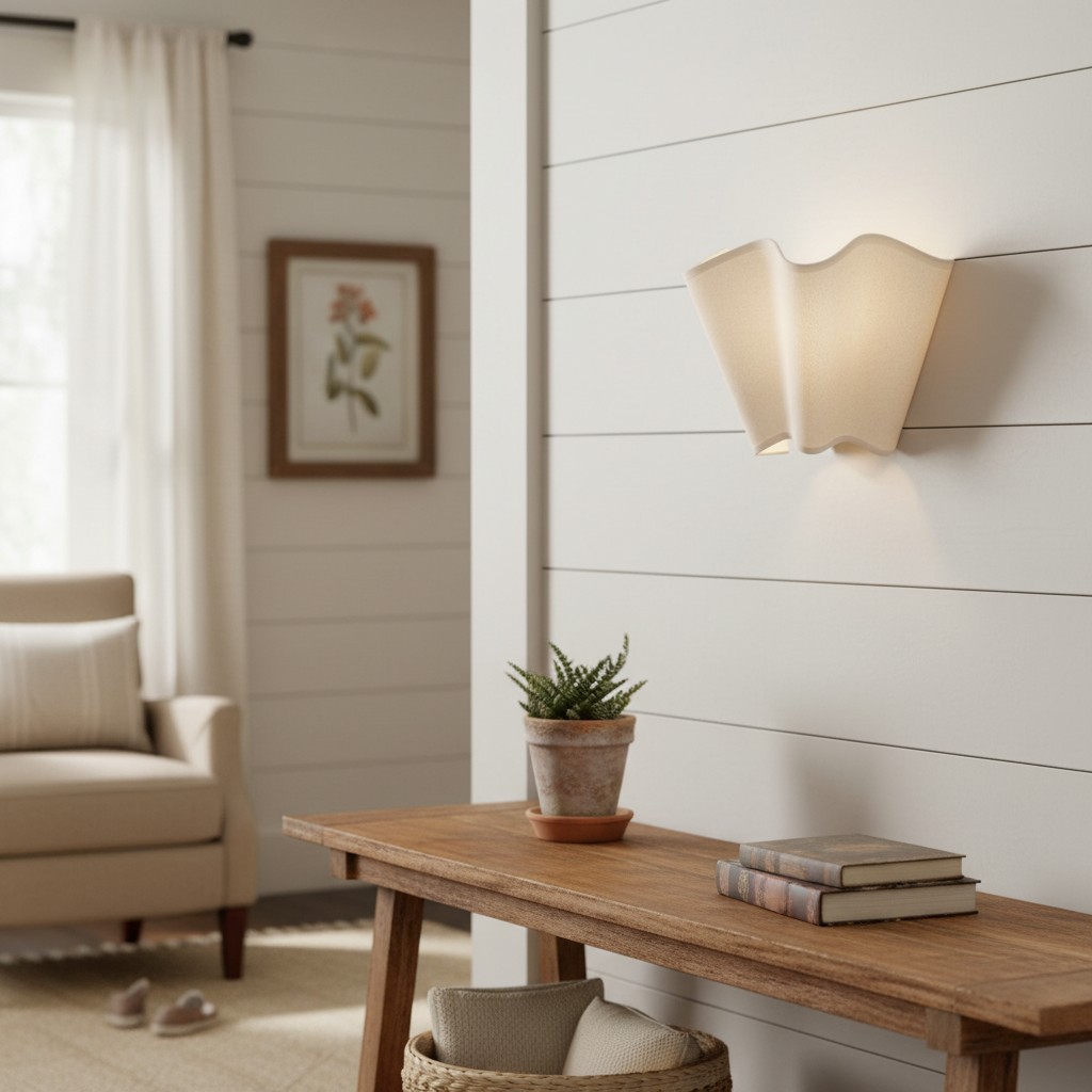 Oslan sconce in a hallway scene