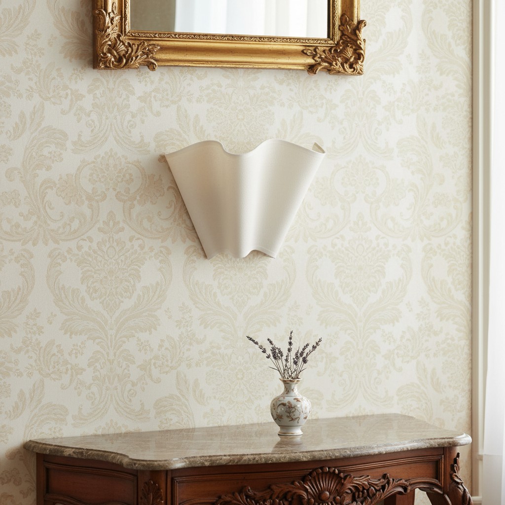 Oslan plug-in wall sconce beside bed
