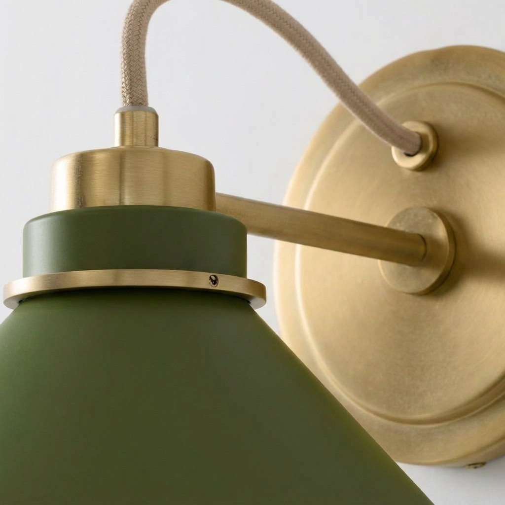 Aurenza wall sconce metal shade detail