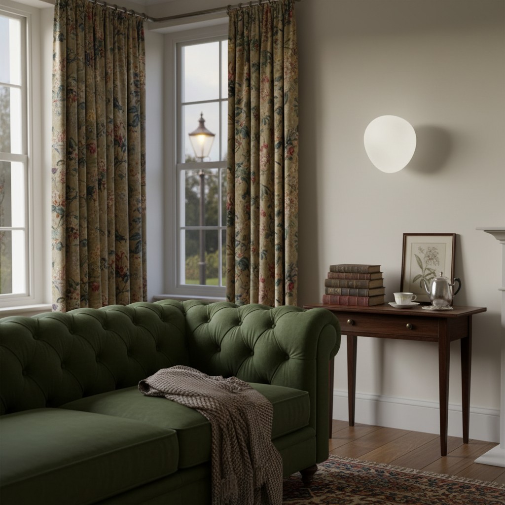 Egg wall light in lounge