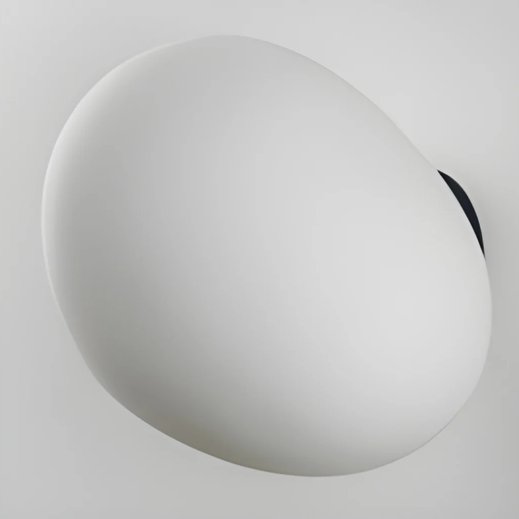 Elegant frosted milk glass detail
