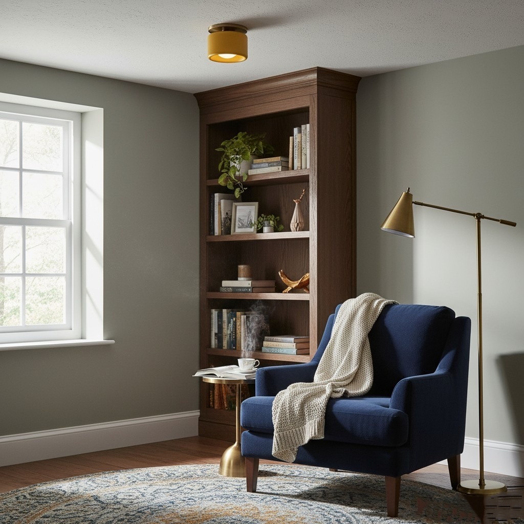 Cerova ceiling light above a reading chair