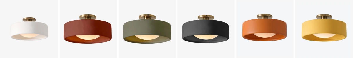 Large size finish options for the Cerova flush mount light