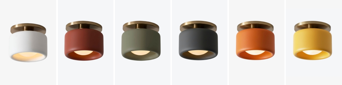 Small size finish options for the Cerova flush mount light